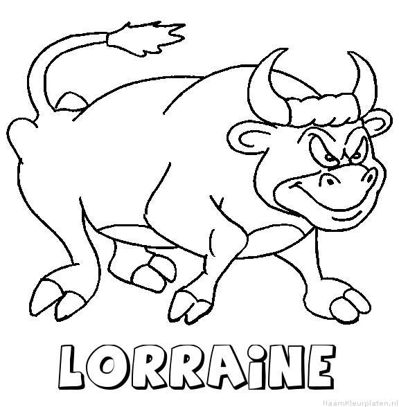 Lorraine stier kleurplaat