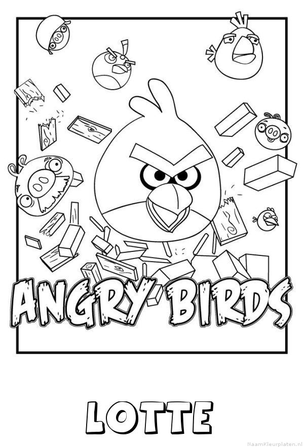 Lotte angry birds kleurplaat