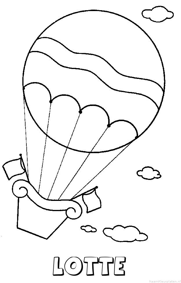 Lotte luchtballon kleurplaat