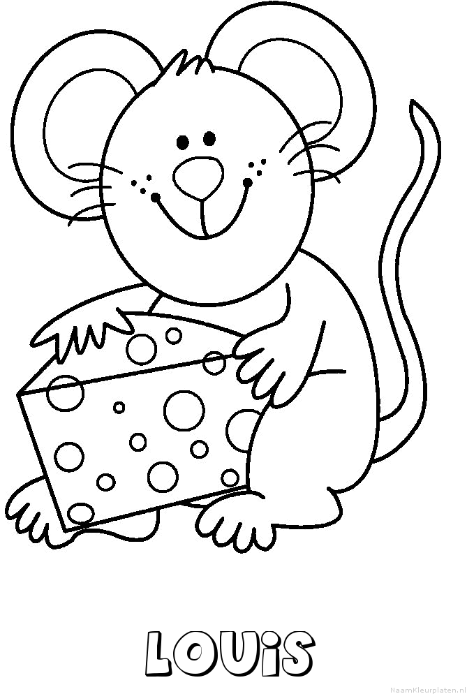 Louis muis kaas kleurplaat
