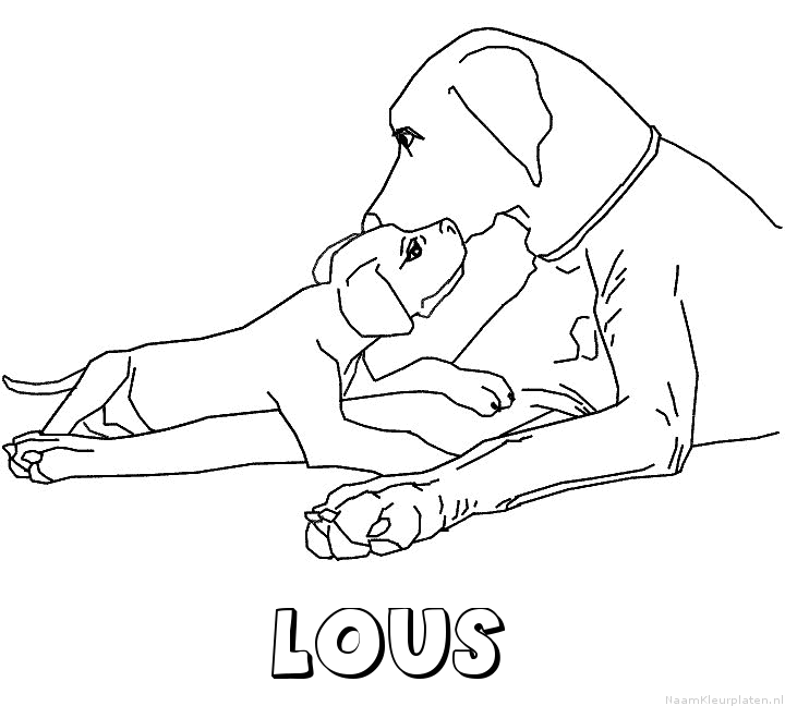 Lous hond puppy kleurplaat