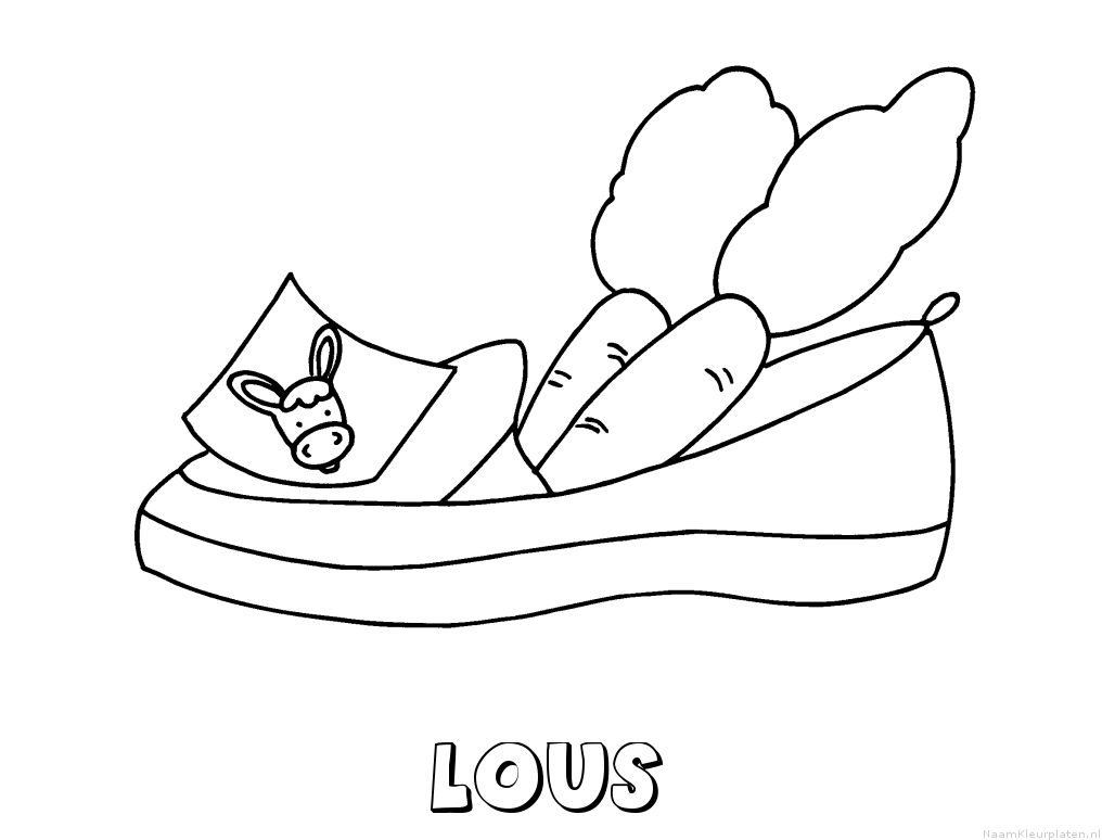 Lous schoen zetten kleurplaat