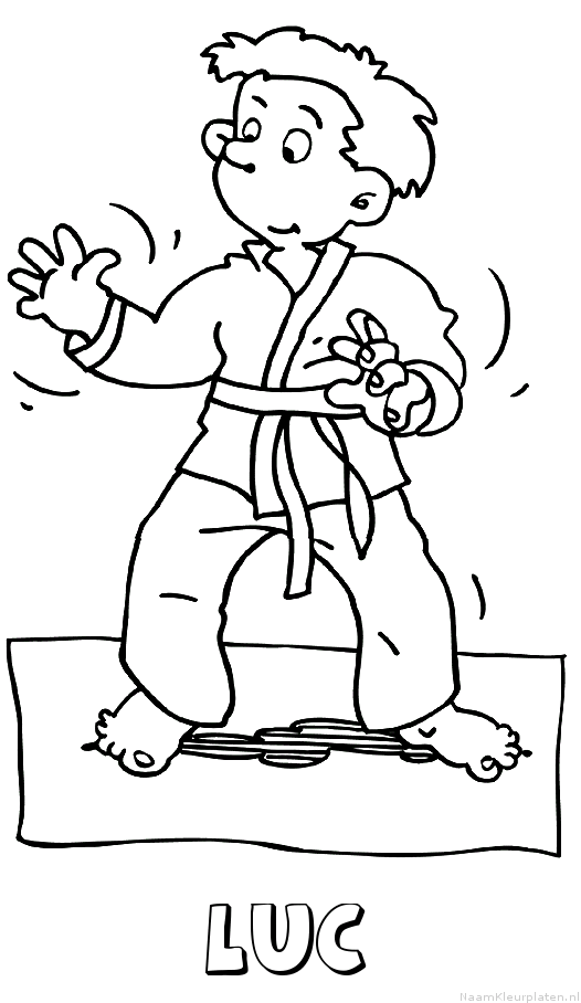 Luc judo kleurplaat