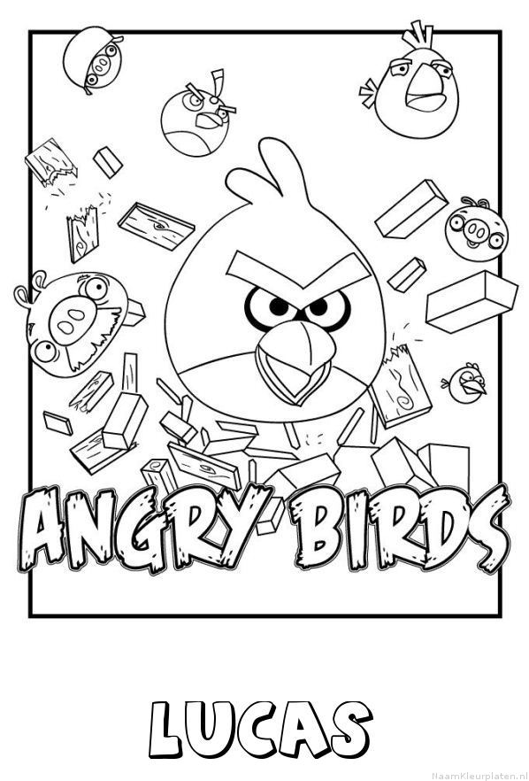 Lucas angry birds kleurplaat