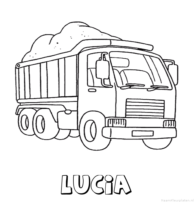 Lucia vrachtwagen kleurplaat