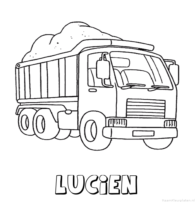 Lucien vrachtwagen kleurplaat