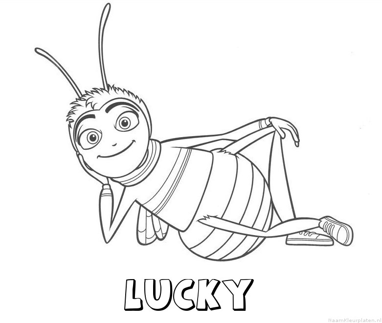 Lucky bee movie kleurplaat