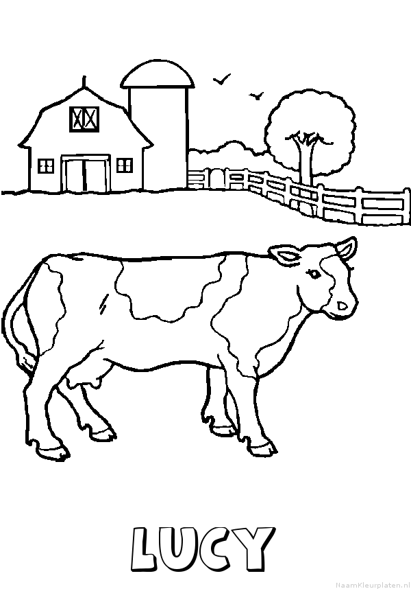 Lucy koe kleurplaat