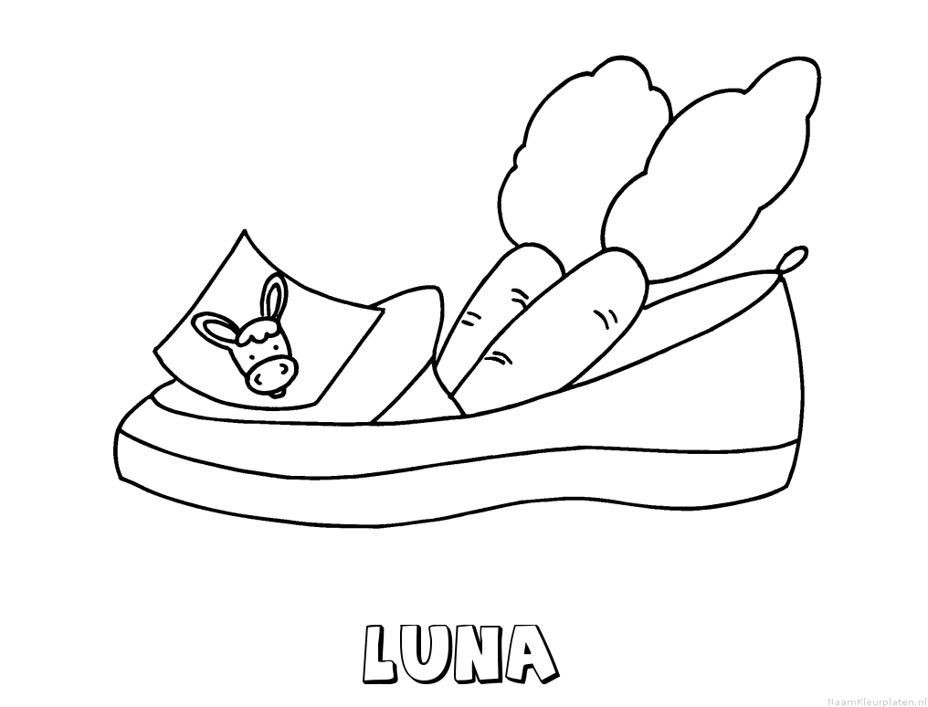 Luna schoen zetten