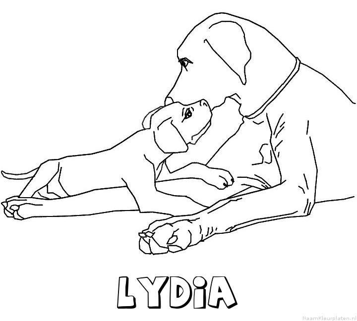 Lydia hond puppy kleurplaat