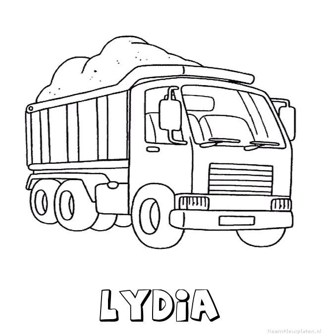 Lydia vrachtwagen kleurplaat