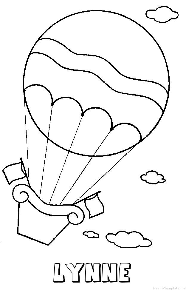 Lynne luchtballon kleurplaat