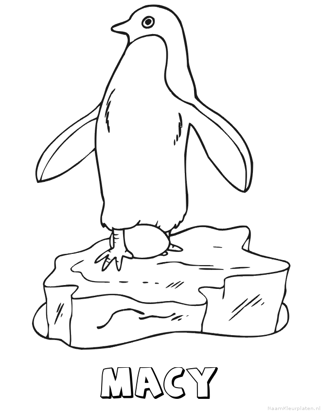 Macy pinguin kleurplaat
