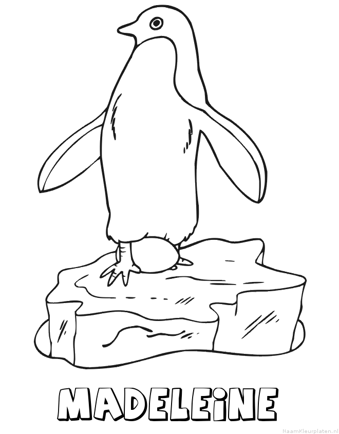 Madeleine pinguin kleurplaat