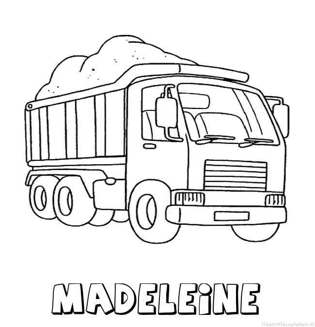 Madeleine vrachtwagen kleurplaat
