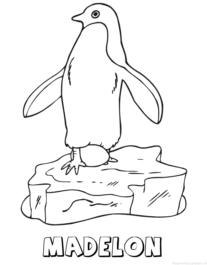 Madelon pinguin kleurplaat