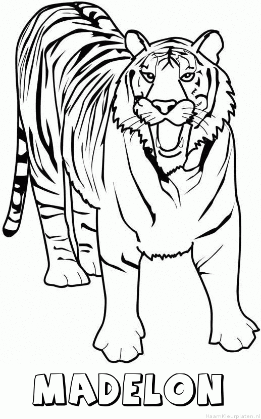 Madelon tijger 2 kleurplaat
