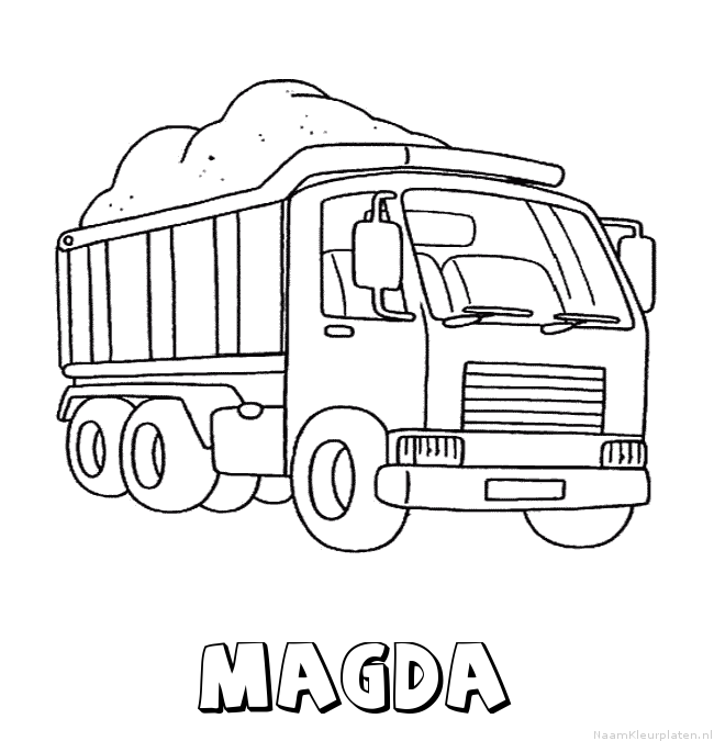 Magda vrachtwagen kleurplaat
