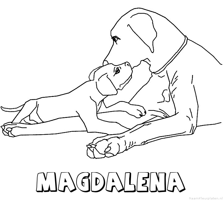 Magdalena hond puppy kleurplaat