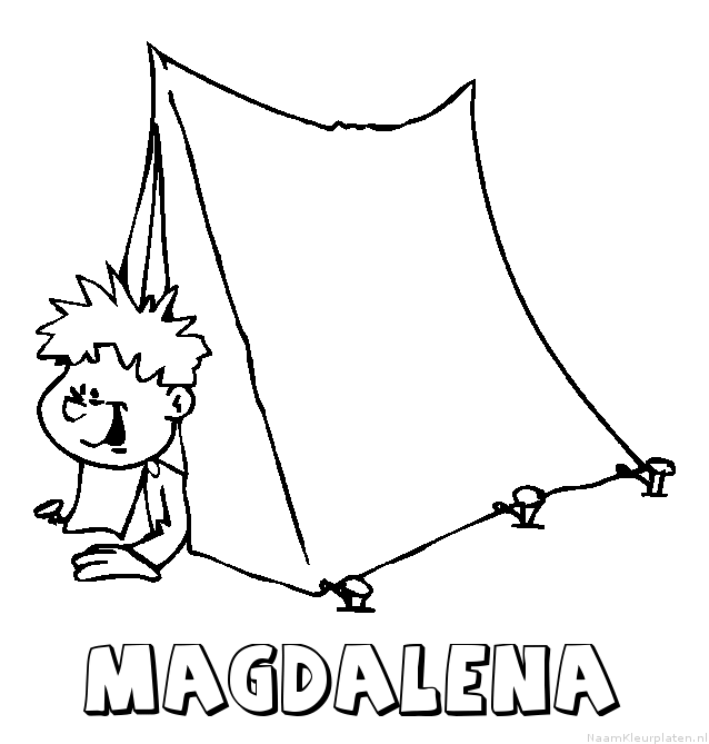 Magdalena kamperen kleurplaat