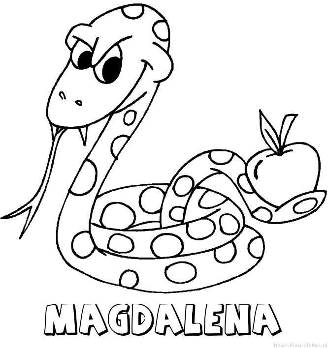 Magdalena slang kleurplaat