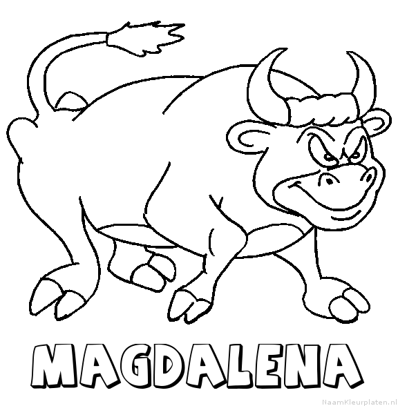Magdalena stier kleurplaat