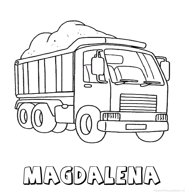Magdalena vrachtwagen kleurplaat