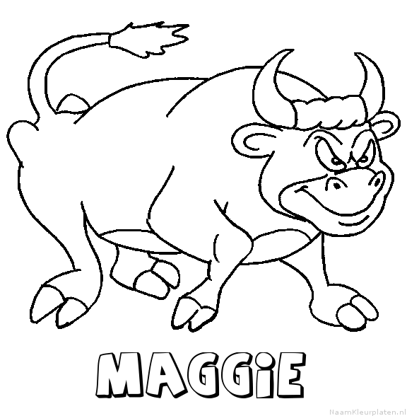 Maggie stier kleurplaat