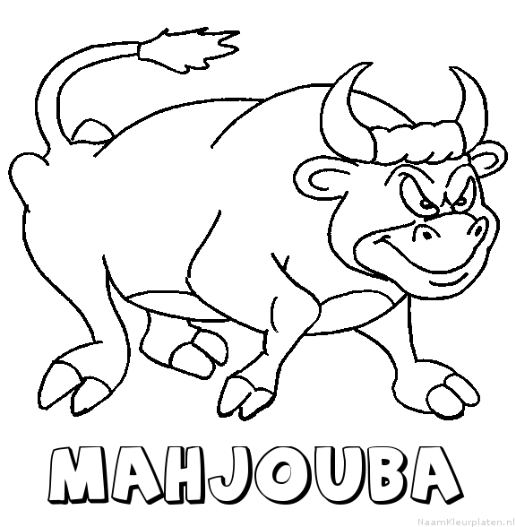 Mahjouba stier kleurplaat
