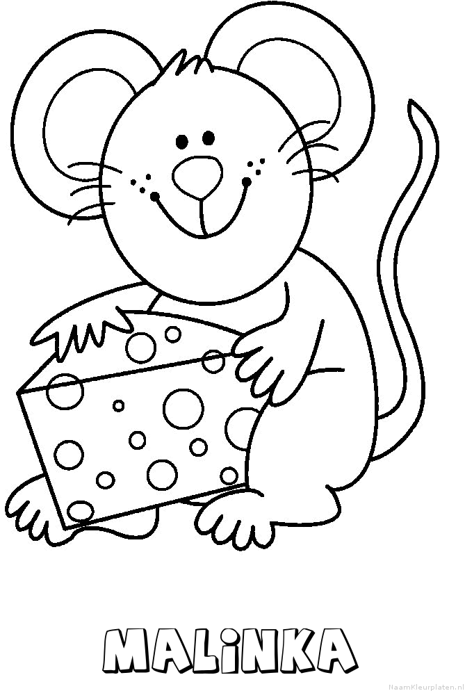 Malinka muis kaas kleurplaat