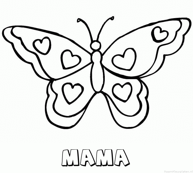 Mama vlinder hartjes