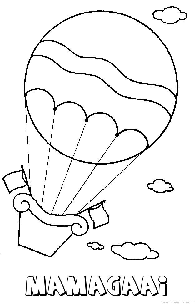 Mamagaai luchtballon kleurplaat