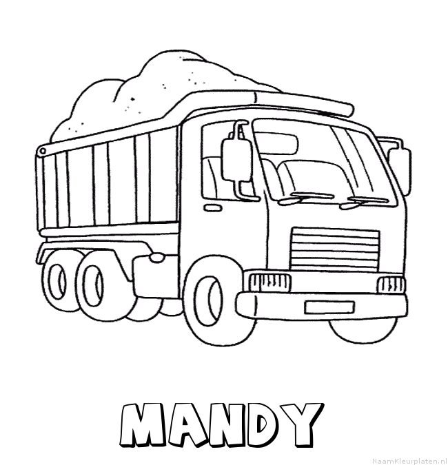 Mandy vrachtwagen kleurplaat
