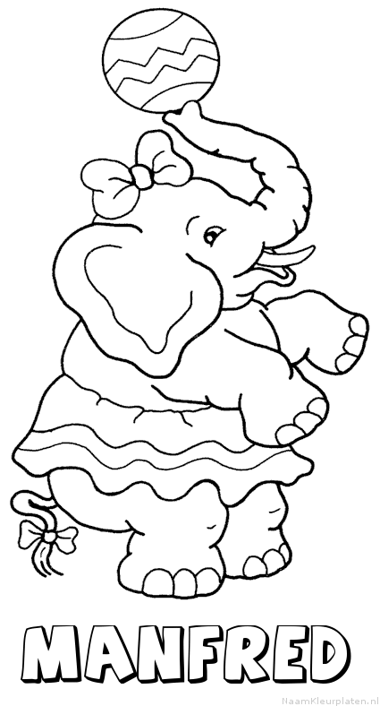 Manfred olifant kleurplaat