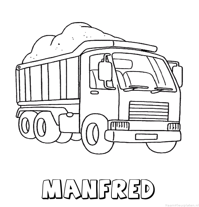 Manfred vrachtwagen kleurplaat