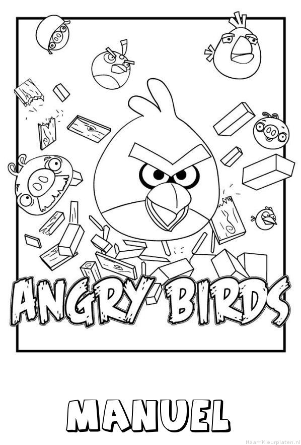 Manuel angry birds kleurplaat