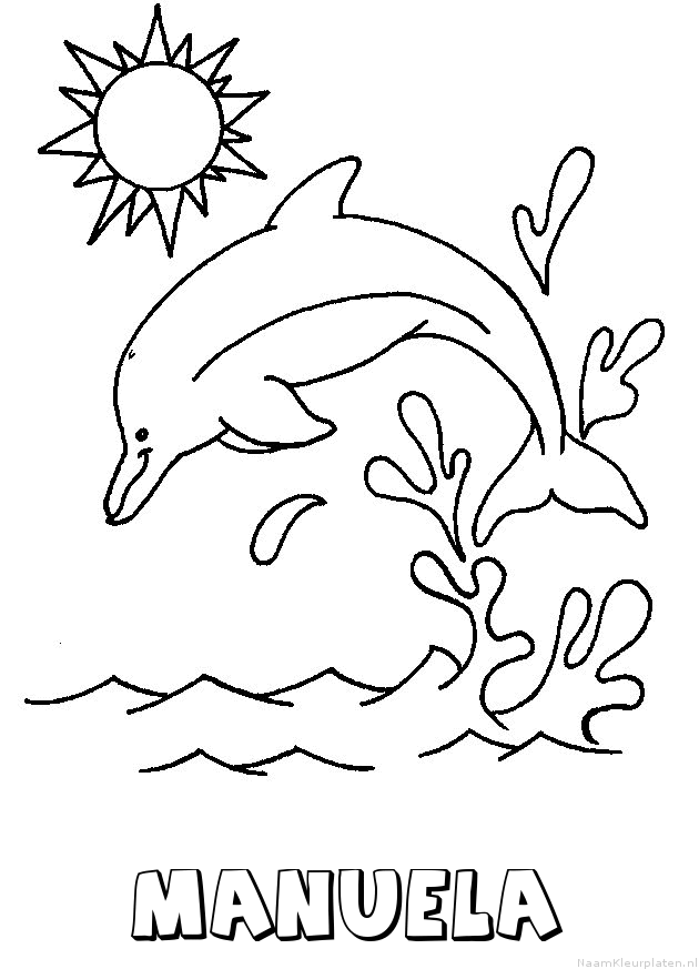 Manuela dolfijn kleurplaat