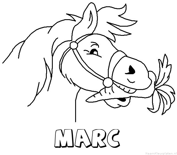 Marc paard van sinterklaas kleurplaat
