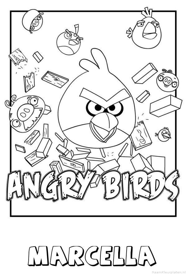 Marcella angry birds kleurplaat