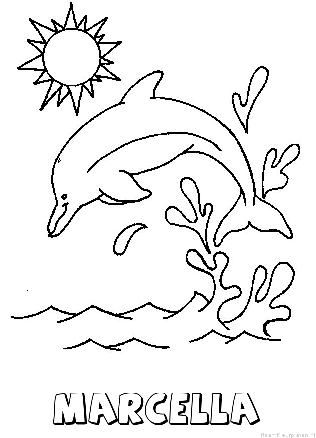 Marcella dolfijn kleurplaat
