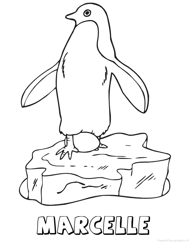 Marcelle pinguin kleurplaat