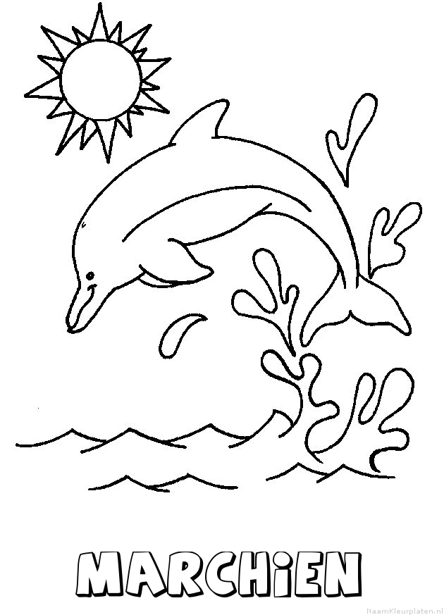 Marchien dolfijn kleurplaat