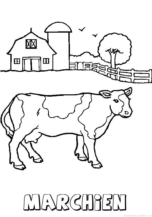 Marchien koe kleurplaat