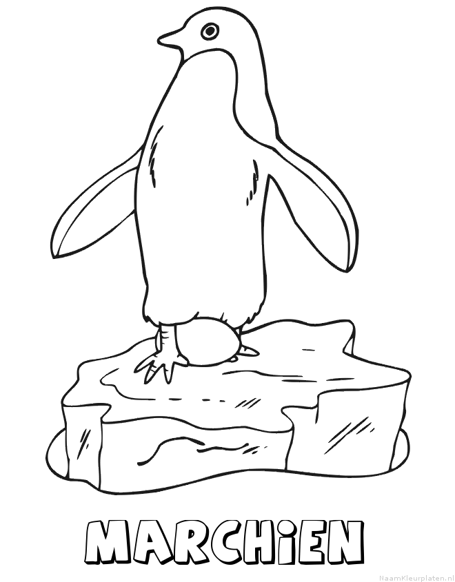 Marchien pinguin kleurplaat