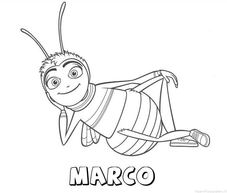 Marco bee movie kleurplaat