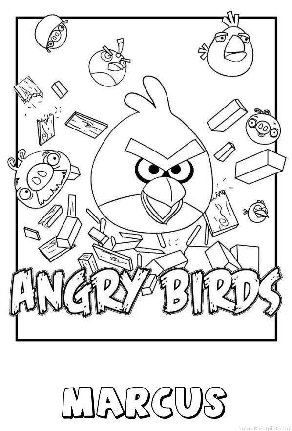 Marcus angry birds kleurplaat