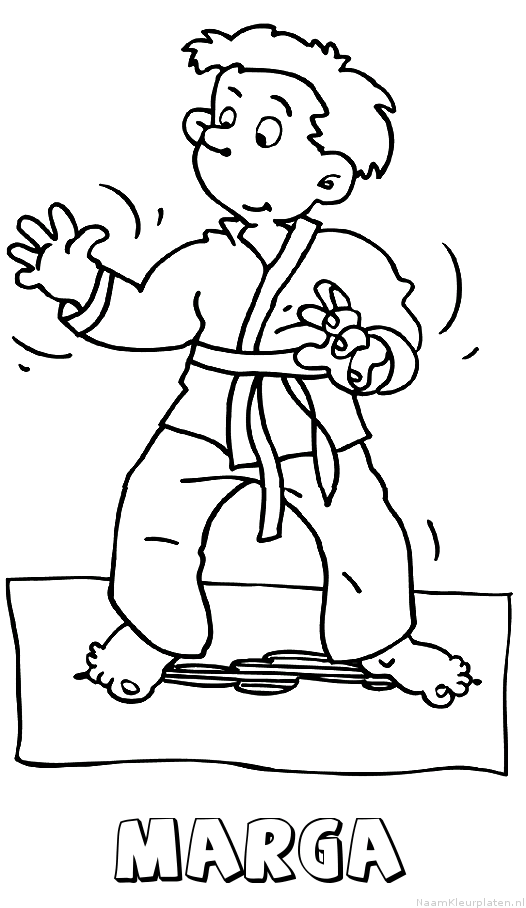 Marga judo kleurplaat