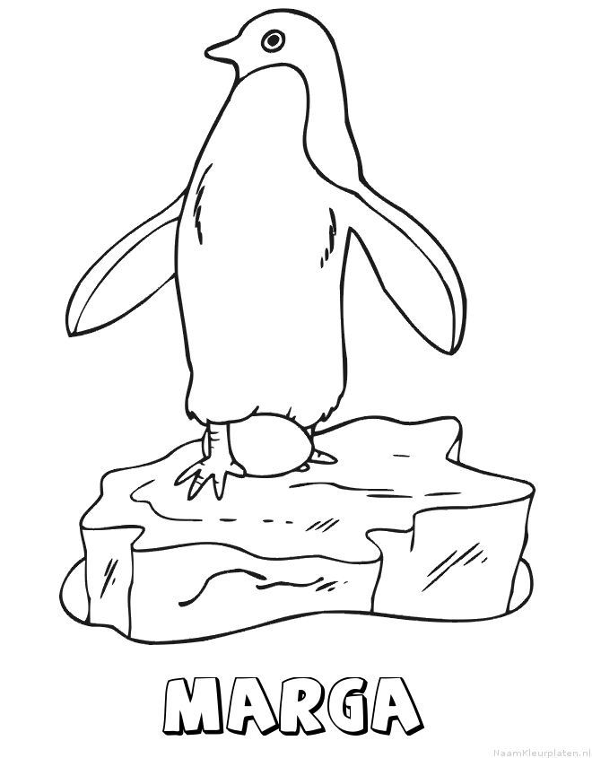 Marga pinguin kleurplaat