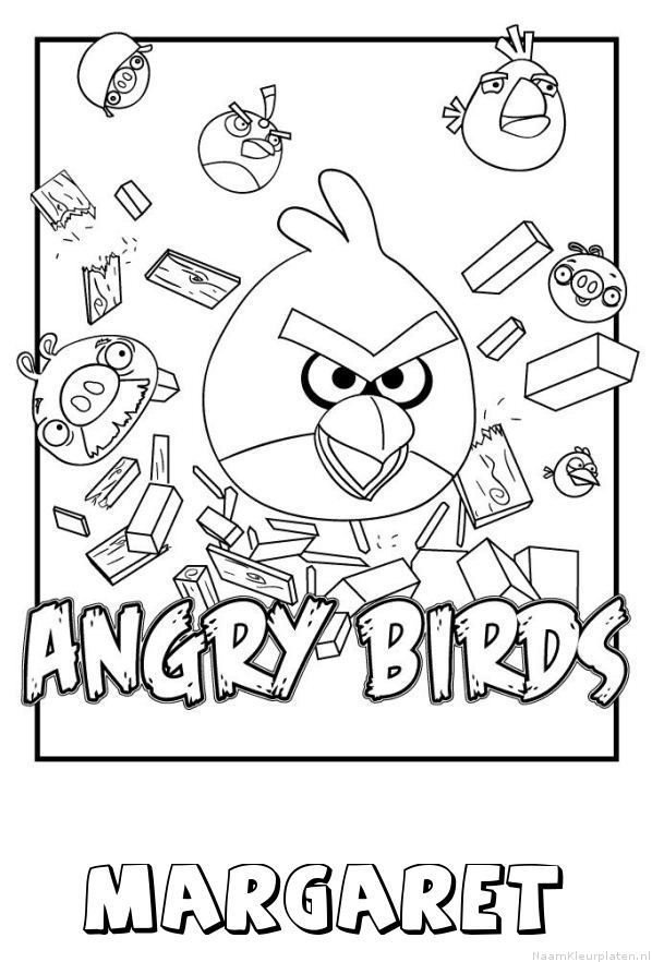 Margaret angry birds kleurplaat