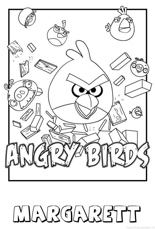 Margarett angry birds kleurplaat